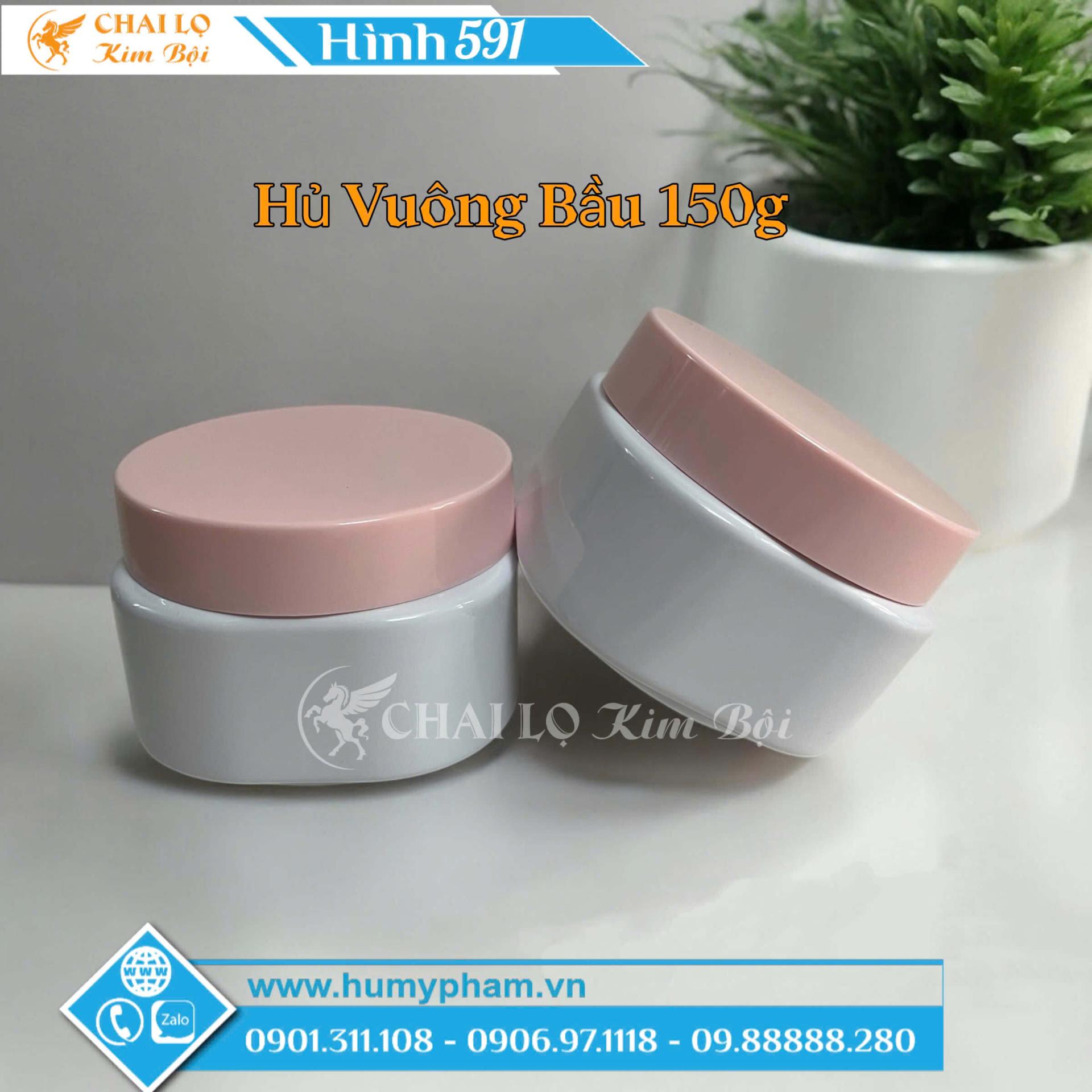 hủ Vuông Bầu Nắp Hồng 150g